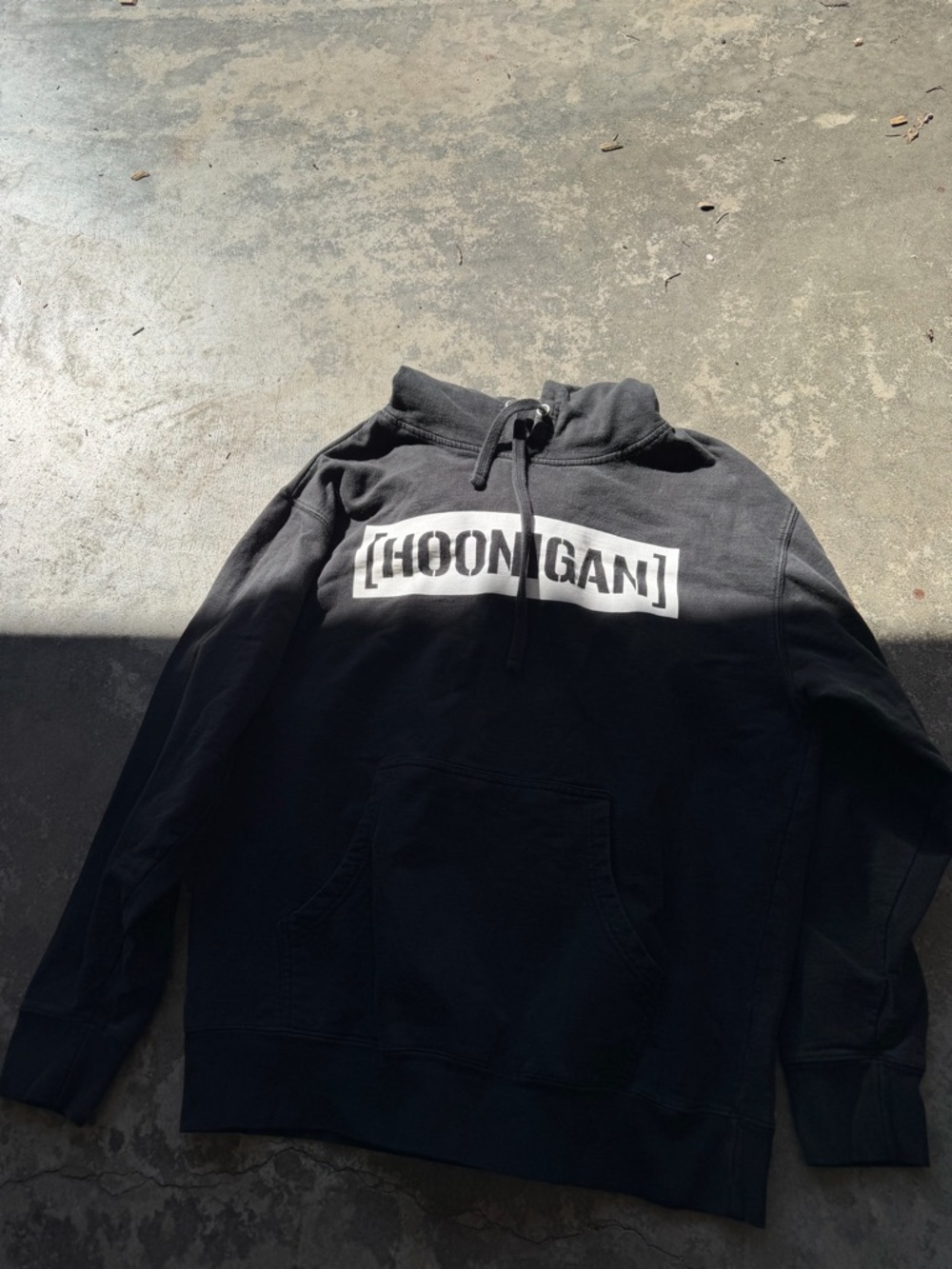 Hoonigan Black Pullover Hoodie with White Logo